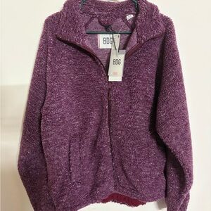 BDG Striped Purple Sherpa Jacket